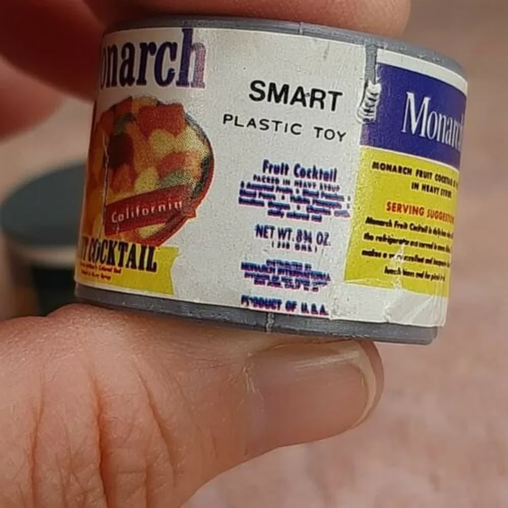 3 Vtg  Canned Goods 1980s Arco Miss Merry Supermarket Grocery Store Play Food